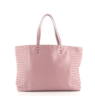 Bottega Veneta Shopping Tote Leather and Intrecciato Nappa Medium