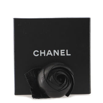 Chanel Camellia Brooch Leather