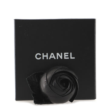 Chanel Camellia Brooch Leather