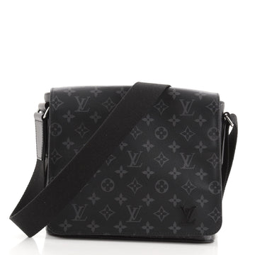 Louis Vuitton District Messenger Bag Monogram Eclipse Canvas PM