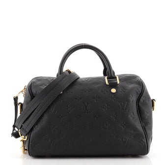 Louis Vuitton Speedy Bandouliere Bag Monogram Empreinte Leather 25
