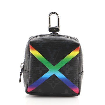 Louis Vuitton Box Pouch Bag Charm and Belt Charm Rainbow Monogram Eclipse Canvas