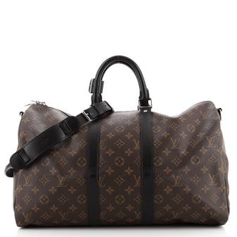 Louis Vuitton Keepall Bandouliere Bag Macassar Monogram Canvas 45