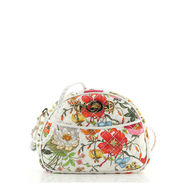 Gucci Trapuntata Camera Shoulder Bag Quilted Flora Canvas	 Mini