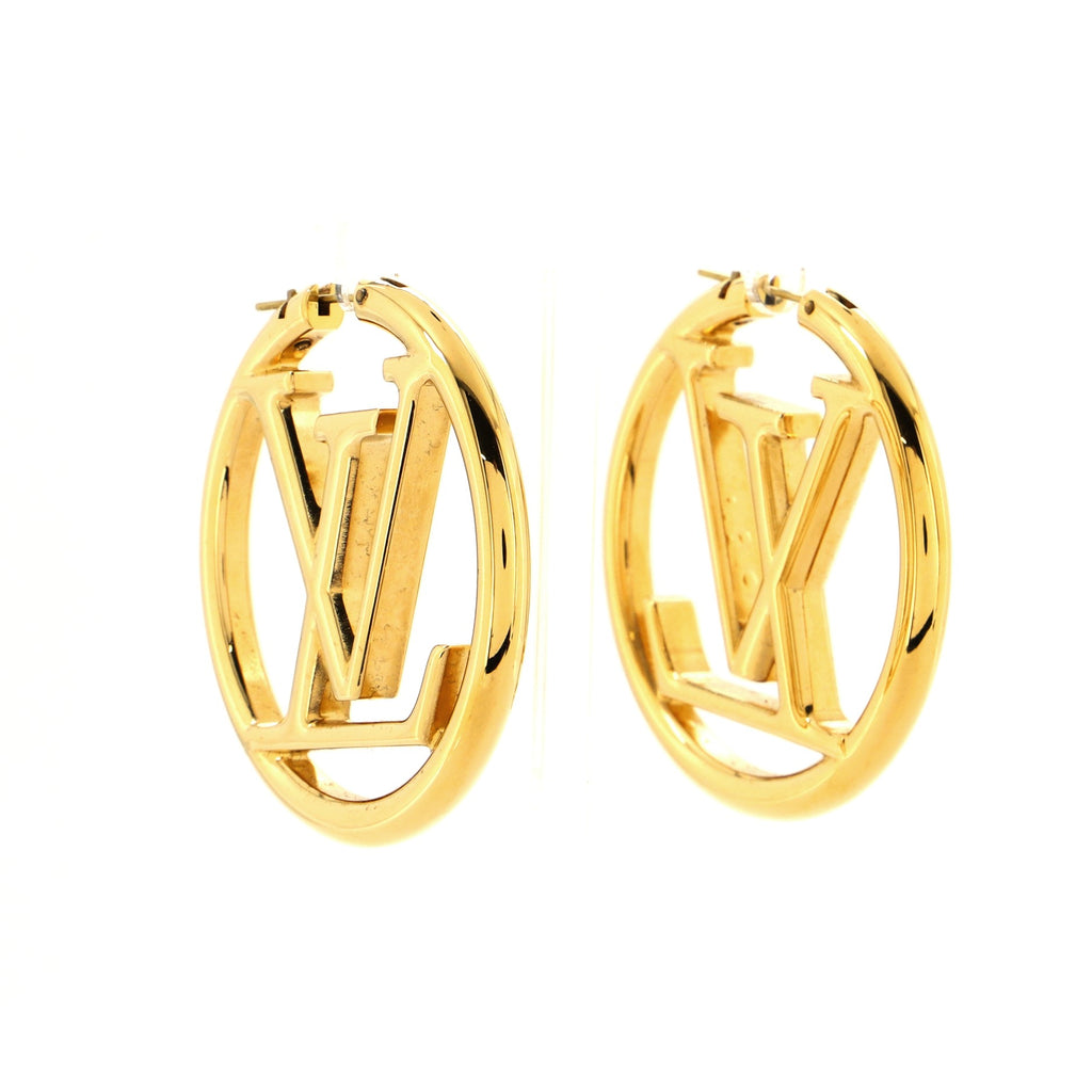 Louis Vuitton Louise Hoop Earrings Metal Gold 7890641