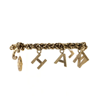 Chanel Letter Logo Charm Chain Bracelet Metal