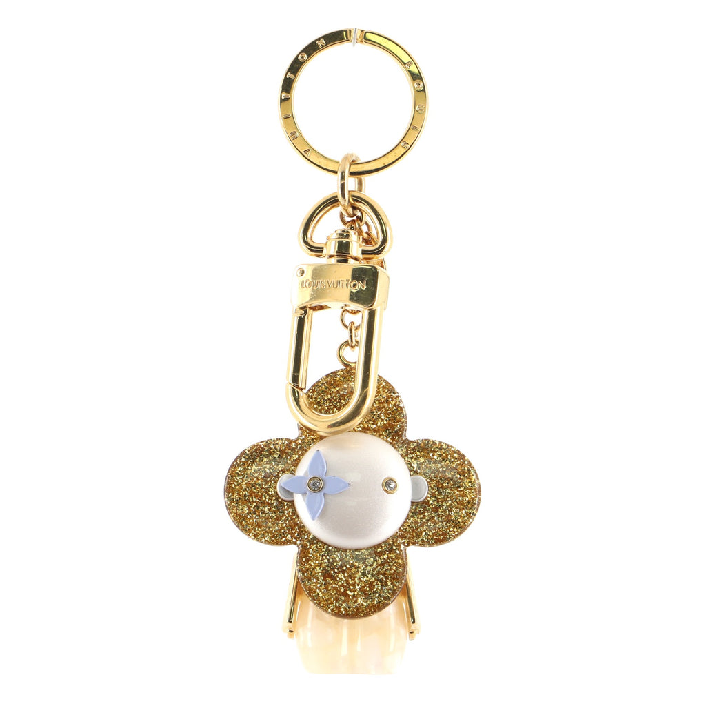 Louis Vuitton Vivienne Doudoune Bag Charm and Key Holder Marble and Glitter  Plastic Gold 789102