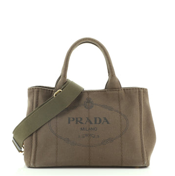 Prada Canapa Convertible Tote Canvas Mini