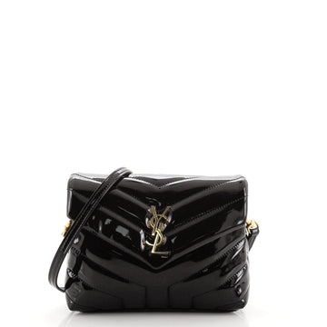 Saint Laurent LouLou Shoulder Bag Matelasse Chevron Patent Toy