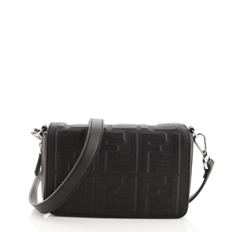 Fendi Expandable Flap Bag Zucca Embossed Leather