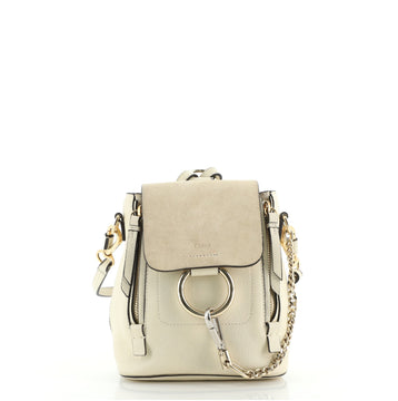Chloe Faye Backpack Leather and Suede Mini