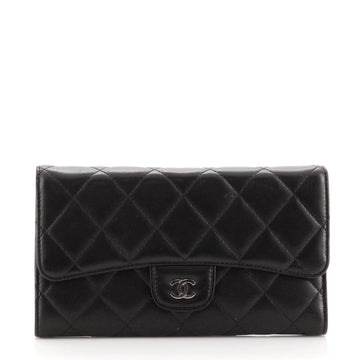 Chanel L-Flap Wallet Quilted Lambskin Long