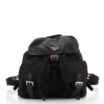 Prada Double Front Pocket Backpack Tessuto Medium