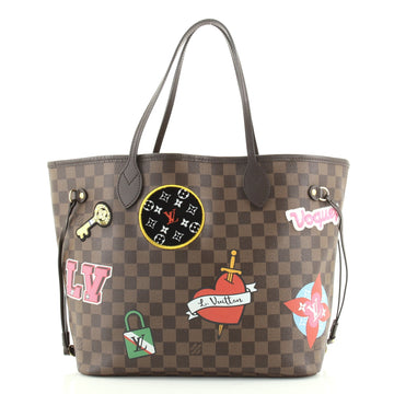 Louis Vuitton Neverfull NM Tote Limited Edition Patches Damier MM