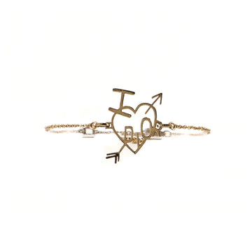 Christian Dior Vintage Heart and Arrow Bracelet Metal
