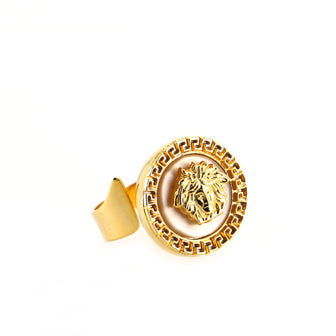 Versace Medusa Round Ring Metal and Resin