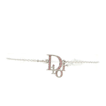Christian Dior Vintage Logo Bracelet Crystal Embellished Metal