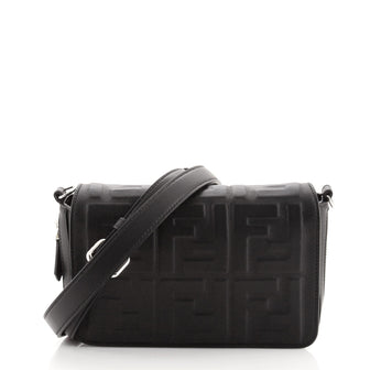 Fendi Expandable Flap Bag Zucca Embossed Leather