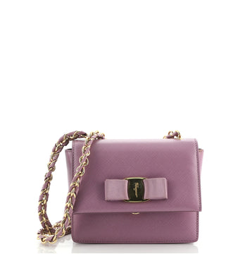 Salvatore Ferragamo Ginny Crossbody Bag Saffiano Leather Mini