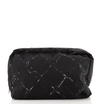 Chanel Travel Line Zip Pouch Printed Nylon Medium
