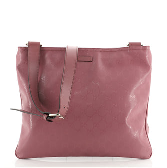 Gucci Zip Top Messenger Bag GG Imprime Medium