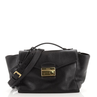 Prada Pattina Convertible Shoulder Bag Vitello Daino Small