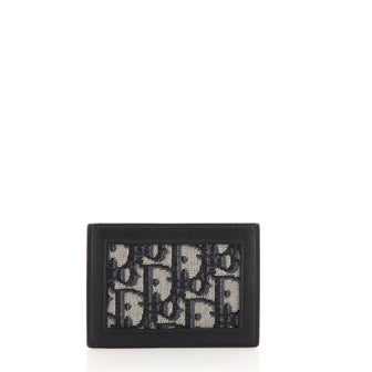 Christian Dior Card Holder Oblique Canvas and Leather