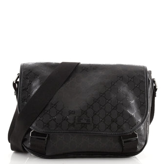 Gucci Double Buckle Messenger Bag GG Imprime Medium
