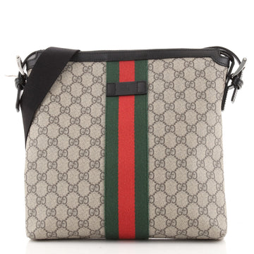 Gucci Web Messenger Bag GG Coated Canvas Medium