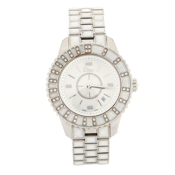 Christian Dior Christal Quartz Watch Stainless Steel and Sapphire Crystals with Diamond Bezel 33