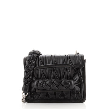 Miu Miu Braided Chain Flap Bag Matelasse Leather Small