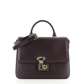 Dolce & Gabbana Miss Linda Convertible Shoulder Bag Leather Medium