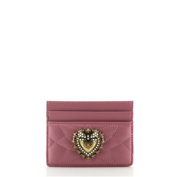 Dolce & Gabbana Devotion Card Holder Quilted Leather