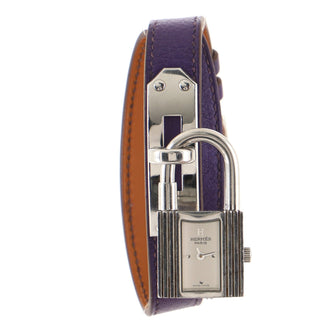 Hermes Kelly Double Tour Quartz Watch Plated Metal and Leather 20