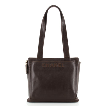 Chanel Vintage Logo Tote Caviar Medium