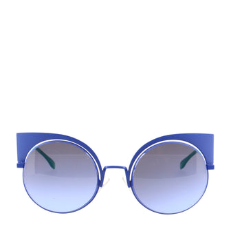 Fendi Runway Cutout Cat-Eye Sunglasses Metal