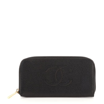 Chanel Timeless CC Zipped Wallet Caviar Long