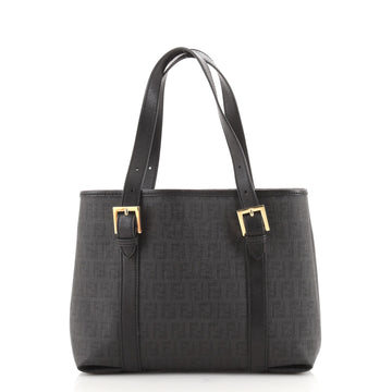 Fendi Belted Handle Tote Zucchino Coated Canvas Small