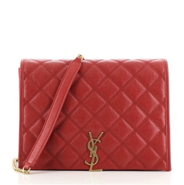 Saint Laurent Becky Shoulder Bag Quilted Leather Small