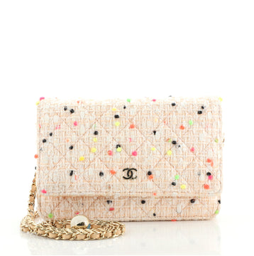 Chanel By The Sea Wallet on Chain Quilted Tweed