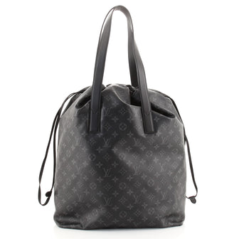Louis Vuitton Cabas Light Drawstring Bag Monogram Eclipse Canvas