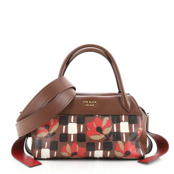 Prada Bowling Ribbon Bag Printed Leather