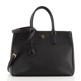 Prada Double Zip Lux Tote Saffiano Leather Medium