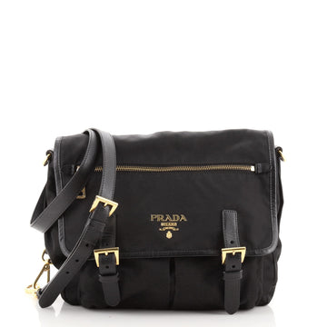 Prada Double Buckle Flap Camera Bag Tessuto Medium