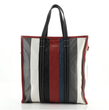 Balenciaga Bazar Tote Striped Leather Medium