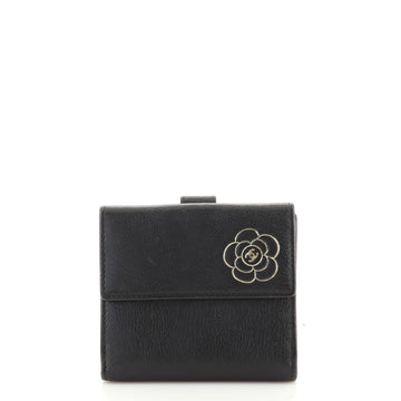 Chanel Bifold Wallet Camellia Lambskin Compact