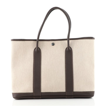 Hermes Garden Party Tote Toile and Leather 36