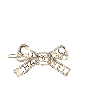 Chanel Coco Chanel Ribbon Barrette Crystal Embellished Metal