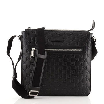 Gucci Signature Zip Messenger Bag Guccissima Leather Medium