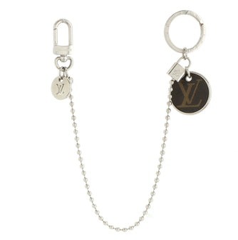 Louis Vuitton ID Pocket Key Chain Bag Charm and Key Holder Metal and Monogram Canvas